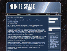 Tablet Screenshot of infinitespacegames.com